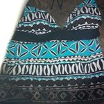 a.n.a . 16 Tribal  Turquoise Chocolate Black Swim Tankini Top Plus Photo 0