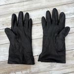 VTG Fownes Leather Gloves Sz 6.5 Black Acrylic Lined Winter Driving Preppy Photo 1