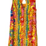 Jams World  Vintage Cantina Print Yellow Orange Pink Shift Mini Dress size small Photo 3