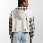 Dance & Marvel Pieced Knit Hooded Shacket Photo 1