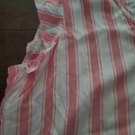 Falls Creek  Pink and White Striped V-Neck Blouse Size XL New With Tags Photo 2