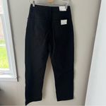 We Wore What  Mom Slit Straight Black Jean Photo 7