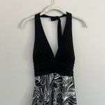 Speechless Y2K BLACK AND WHITE HALTER NECK HANDKERCHIEF HEM MIDI DRESS Photo 2