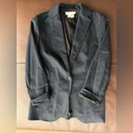 ZARA  Women's Classic Tailored Black/Navy Single-Button Blazer Photo 1