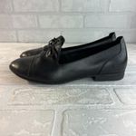 Born Loafer Flats Womens 9 Black Gallatin Cap Toe Bow Leather Preppy Academia Photo 5