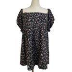Selkie The Garden Song Bunny Romper Black Printed Floral Size 3X Photo 1