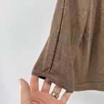 J.Jill  Women's Lightweight Cardigan Sweater Knit Linen Cotton Rayon Brown Large Photo 1