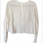 Kimchi Blue (UO) white and Black Dotted Diamond Cropped Long Sleeve Top Photo 1