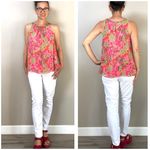 Lilly Pulitzer 50th Anniversary Jubilee Rohan pink silk top Multi Luscious Sz 6 Photo 1