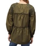 Anthropologie NWT Mare Mare Renee Smocked Tunic Green Blouse Size MP Photo 1