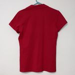 Lady Hagen  hydro-dri medium women’s red and houndstooth lined v neck polo golf t Photo 4