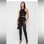 Maniere De Voir Manière De Voir Black Knitted High Waisted Leggings Size Medium Photo 6