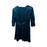 Ultra Dress New York Green Velvet Lace Trimmed Button Front Midi Dress Size 10P Photo 5