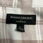 Banana Republic  Brown and White Button Down Shirt Photo 4