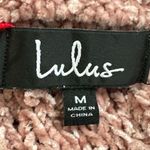 Lulus Chenille Pink Knit Sweater Sz M Photo 3
