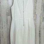 Betsey Johnson Scuba Crepe Faux Wrap Dress White size 10 Ruffle Bridal Summer Photo 8