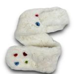 Halara NEW Womens White Faux Fur Button Scarf Winter Warm Snuggly One Size Photo 4