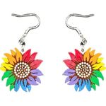 3/ $15 Brand New Multi colored Sunflower earrings Photo 0