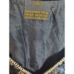 Women's Multicolored Floral Sequin Pure Silk V Photo 5