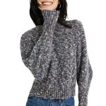 Madewell  Pleat Shoulder Pullover Multicolor Full Sleeve Knit Sweater Size S Photo 0