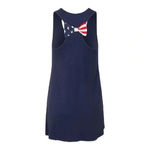 FIRST LOOK AMERICAN FLAG SLEEVELESS JERSEY TANK DRESS OR TUNIC TOP‎ SIZE SMALL Blue Photo 1