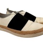 Johnston & Murphy  White & Black Patent Leather Espadrille Slip On Shoes Size 8 Photo 0
