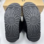 UGG  Disquette Black Suede Fur Cuff Slide Platform Slipper Shoes Size 7 Women New Photo 9