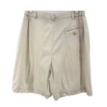 Liz Claiborne Liz Golf neutral plaid gingham rayon pleated shorts 10 activewear outdoor sport Photo 1