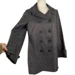 J.Crew  Collection Stormy Tweed Lille Silk Overcoat Jacket Gunmetal Gray Size 10 Photo 2