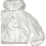 Lululemon NWT  Scuba Cropped Anorak Jacket Size 6 White Water Resistant Photo 8