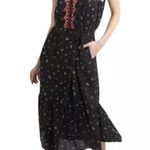 Gap  | Embroidered midi tier floral boho peasant dress Size S Photo 0