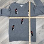 Westport ‎ 1962 Rhinestone Penguins Sweater Grey Medium Lightweight Crewneck Photo 10