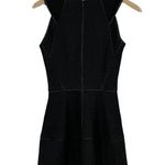 Reiss  Zaria-Sheer Stripe Dress - Black - US 2 Photo 6