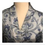 Center Aisle Chemise & Wrap Set Blue Photo 4