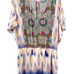 Plenty by Tracy Reese Boho Tunic Dress Cover Up Size S Embroidered Print Resort Pink Photo 0