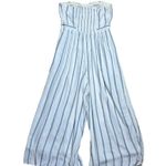 American Eagle  Outfitters White Striped Wide Leg Jumpsuit | U.S. Woman’s Small Photo 7