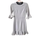 REBECCA VALLANCE Billie Ruffled Mini Dress Ice Blue Sz 2 Photo 1