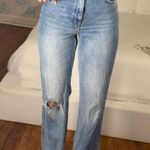 ZARA  Jeans Straight Ripped Photo 1
