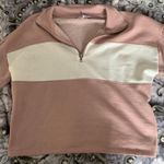 Pink Rose Cropped Quarter Zip  Photo 1