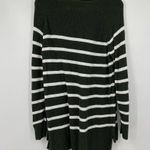 Old Navy Women's Size XL Olive Green & White Striped Pullover Hi-Lo Sweater Photo 3