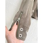 Pam & Gela Asymmetrical Zip Army Moto Utility Jacket Olive Green Women's Small Photo 1