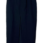 Ellen Tracy Vintage Wool Maxi Skirt Black Front Slit Classic Skirt Size 8P Photo 0