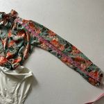 Hello Molly NWT Floral Chiffon Bodysuit | Deep V-Neck Long Sleeve Top | Size XS Photo 9