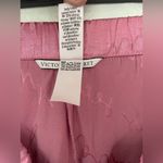 Victoria's Secret  Pink Satin Silky Pajama Pants Lounge Spell Out, Pockets ; XL Photo 6