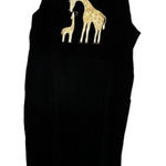 Vintage Christopher & Banks Corduroy Dress‎ with Giraffes Black Size 14 Photo 0