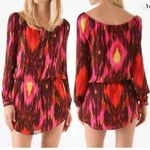 Haute Hippie HAUTE‎ HIPPIE Ikat Print Silk Mini Dress Small Photo 1