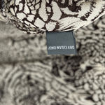 Source Unknown Womens Size Small Reversible Floral Print Midi Skirt Black Tan Ruffle Hem Rayon Photo 4