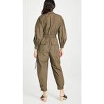 Ulla Johnson Reverie Fatigue Long Sleeve Utilitarian Brown Jumpsuit Size 12 Photo 1
