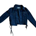 & Other Stories & Other Stories Black Crop Denim Jacket Tie Waist Size 6 Photo 7
