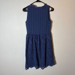 Sundance 100% Cotton Navy Eyelet Sleeveless Fit & Flare Dress XS Photo 7